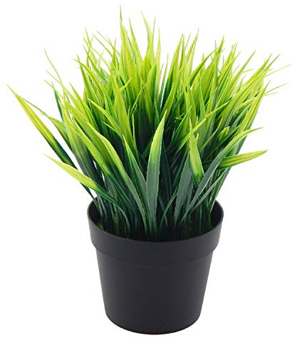 OFFIDIX Artificial Plants Faux Plastic Wheat Grass With vase Fake Greenery Shrubs for Indoor and Outdoors Home Office Garden Decorations