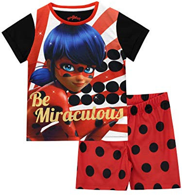 Miraculous Mädchen Ladybug Schlafanzug Rot 116