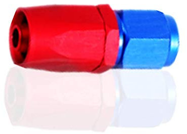 raccordo per tubi benzina + AN6 Racing Oil/Fuel Line Hose End Swivel Male Fitting Adapter Blue Red Color (0 Degree)