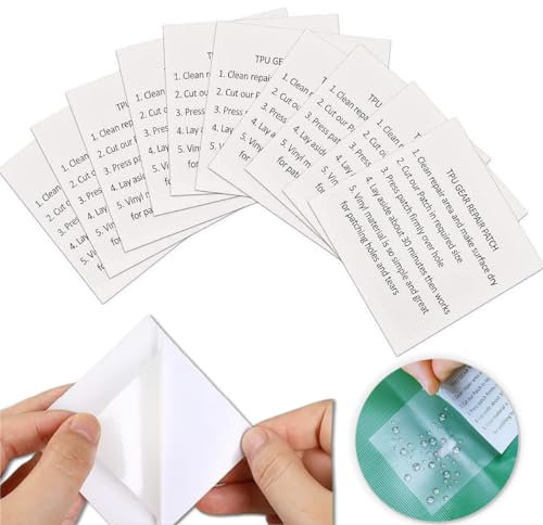 DECARETA Tent Repair Tape,10 PCS Inflatable Repair Kit,Paddling Pool Patch Repair,Transparent Tent Tape TPU Patches Repair Sticker for Awnings,swimming Pools Bed Boat Castles Kyacks Hot Tub Mattresses