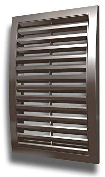 Lüftungsgitter Wetterschutzgitter Modell D-RU Größe 200x300mm, Farbe braun