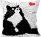 1 Kissenhülle Katzenfreund Kissenbezug Katzenmotiv Dekokissen Leinenstruktur, Größe:40x40cm, Motiv:Motiv Katze 1