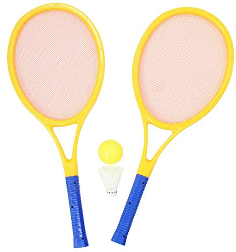 Riesiges Tennis-Set Jumbo Soft Tennis Set Ball Shuttlecock & 2 Schläger Strand Spielzeug