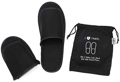 Zapatillas de viaje portátiles plegables con dedos abiertos, sandalias de algodón no desechables, para hotel, spa, zapatillas antideslizantes para viajes de negocios, zapatos de vuelo