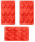 Dzsomt Moule Madeleine Silicone 3 Stücke 9 Mulden Antihaftbeschichtung Madeleines Formen Madeleine Backformen Moule Silicone Madeleine Rot Madleine Backform Wiederverwendbare Backförmchen