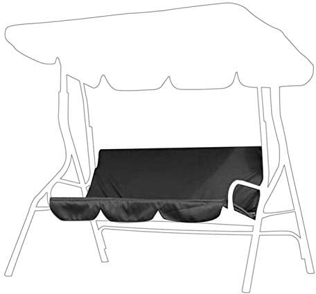 Socobeta Swing Seat Cover Swing Cushion Easy to Clean Swing Cushion Cover Swing Chair Replacement Seat Pad for Outdoor Garden Patio Yard (black)