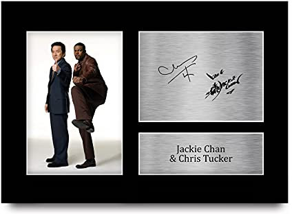 HWC Trading A4 Jackie Chan Chris Tucker Rush Hour Geschenke Gedruckt, Signiert Autogramm Bild Für Film-Erinnerungsstücke-Fans - A4 Eingerahmt