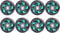 SSCYHT 72mm/76mm/80MM 90A Inline Skate Rollen, 8er Pack Ersatz Roller Skating Rollen für Mädchen & Jungen Rollen mit Kugellager ABEC 9,80mm