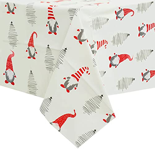 Mr Crimbo Wipe Clean PVC Vinyl Christmas Tablecloth Dining Xmas Cover 140x240cm Santa Trees
