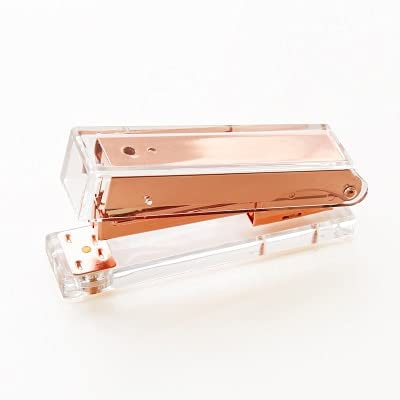 Agrafeuse Rose Gold Gold Gold Stapler Mode Métal Stachler Agrafeuse Bureau (Color : Rose gold stapler)