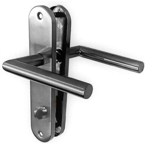 Poignées de porte sur Plaques MAXI TINA KLOSE besser Inox 304 / EntrAxe 195 mm - A Codamnation sans Voyant GAUCHE
