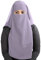 MyBatua 3-lagiger Saudi-Niqab aus atmungsaktivem Georgette, Großhandelspreis, 1 Stück Gesichtsschleier NQ-003, Blassviolett, Einheitsgröße