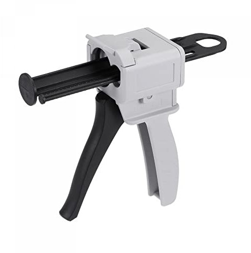 sourcing map 50ml Manual AB Epoxy Resin Mixing Applicator Dispenser Gun with Glue Mixing Rate of 10:1