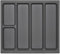 Orga-Box I Mehrzweckeinsatz 519 x 50 x 473 mm oriongrau mit Antiruschbeschichtung Besteckeinsatz für Tandembox Antaro/Intivo u. ModernBox im 60er Schrank Schubladeneinsatz