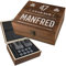 7-TLG Whisky Holzkiste Set mit Gravur - Motiv Kleeblatt - mit personalisierte Holzbox - 2X Gläser, 9X Kühlsteine, 1x Beutel, 1x Zange - von Hand veredelt - Geschenk für Männer - Geburtstag
