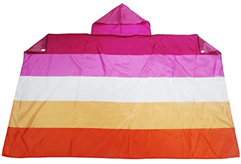 AZ FLAG - Drapeau Lesbien 5 bandes - 150x90 cm - Cape Drapeau Lgbt Fierté Lesbienne 100% Polyester Avec Manches Intégrées - Body Flag - 80 g