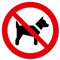 Finest Folia Hundeverbot Aufkleber Hunde verboten Tiere Sticker für Restaurant Geschäft Wohngebäude Fenster Verbot Folie selbstklebend wetterfest R198 (02 Kein Zutritt für Hunde rund)