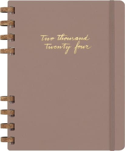 Moleskine Wochen- und Monatsplaner , 12 Monate 2024, Agenda 2024, XL 20,4x25,2, Hardcover mit Gummizugverschluss, Farbe Crush Almond
