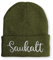 Strickmütze Saukalt Mütze Wintermütze lustige Beanie mit Stick, Farbe: Olive