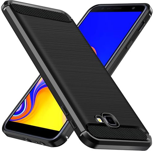 ivoler Coque Silicone pour Samsung Galaxy J4+ 2018 / J4 Plus 2018, [Protection Antichoc Militaire] Étui de Protection, Mince Souple TPU Anti-Rayures Dos Bumper Housse, Noir