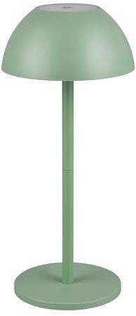 Reality Leuchten LED Außen Akku Tischleuchte Ricardo R54106149, Kunststoff Pistaziengrün, inkl. 1.7 Watt LED, 4-fach Touch