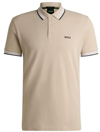 BOSS Mens Polo Shirt Open Beige 284 XXL