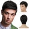 Siudus Short Black Wigs for Men Straight Layered Synthetic Fiber Hair Wig for Daily Party Use
