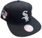 Mitchell & Ness Chicago White Sox League Patch Snapback verstellbare Mütze Cap - Schwarz, Schwarz, Einheitsgröße
