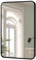 moderntop Schwarzer Quadratischer Wandspiegel mit Aluminiumrahmen - 70x50 cm Moderner Badezimmerspiegel für Bad, Schlafzimmer, Wohnzimmer & Flur - Horizontal/Vertikal Hängend​