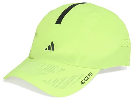 adidas Unisex RUNNINGxADIZERO Lightweight Cap Climacool, Lucid Lemon/Black Reflective, L