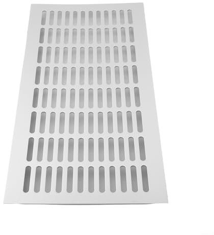 Lüftungsgitter für Kleiderschränke und Schränke, Aluminiumkonstruktion, Weiß, 200 x 400 mm