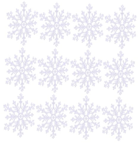 Zerodeko 12St große Schneeflocken selber Machen Weihnachtsbaumschmuck mit Schneeflocken Schneeflockenverzierung weihnachtsdeko Weihnachts Party DIY Schnee Thema dekor DIY-Dekore Plastik