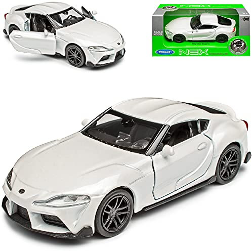 Welly T*o*y*o*t*a Supra GR A90 Coupe Weiss 5. Generation Ab 2019 ca 1/43 1/36-1/46 Modell Auto mit individiuellem Wunschkennzeichen