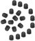 QUARKZMAN 40Pcs Embout Stylet de Remplacement 5mm Embout Stylets Capacitifs Conducteurs pour Écran Tactile, Embouts en Caoutchouc de Silicone, Noir