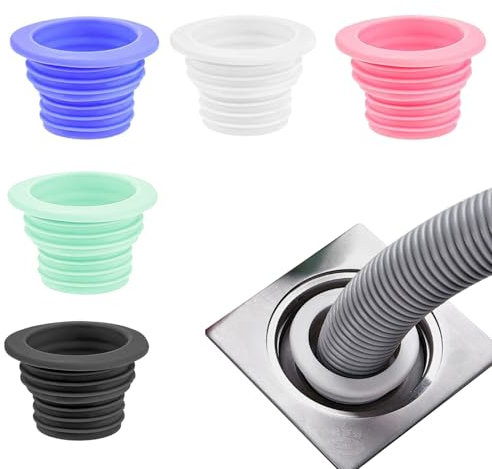 5 Stück Abflussrohrdichtung Schlauch, Abflussrohr Dichtung Schlauch, Waschmaschine Ablauf Rohr Dichtung Abflußrohr Siphon Abflussrohr für Badezimmer, Küche, Waschmaschine, Reinigungswerkzeuge