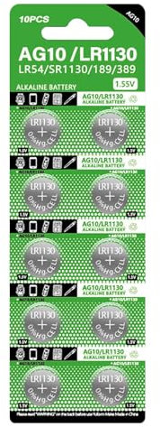 Piles bouton LR1130 | Pile Lr1130 | Piles bouton | 10 piles 1,5 V | Pile bouton anti-rampante | Cellule de montre portable | Petits appareils électroniques pour calculatrices et montres
