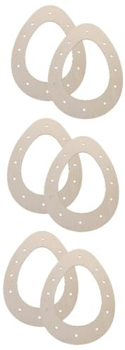 HIAKDOFT 6stücke Holzkranz Basis Leere Ovale Wreath-Rahmen Für Ostern Dekoration Für Kreative Bastelprojekte Und Festliche Anlässe