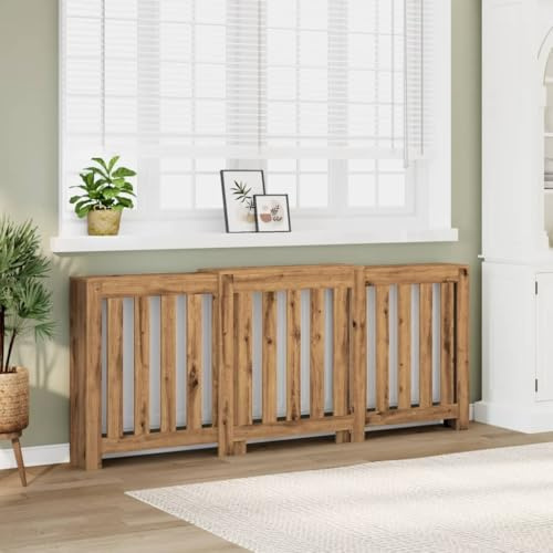 Juroupi Radiator Cover Artisian Oak 205x21.5x83.5 cm Engineered Wood,Radiator Cover,Radiator Cover Modern-852770