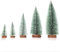 Gosera Mini Árbol de Navidad, Pequeños Pinos sobre una Base de Madera, Decoración de Escritorio para el Hogar