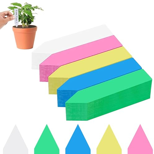 Pflanzen Schilder Wetterfest Pflanzen Stecker Etiketten Kunststoff Plastik Stecketiketten für Alle Gärtner Mehrfarben 500 Stück