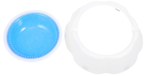 GLEAVI Gamelle Rafraîchissante Multifonction pour Chien en Plastique Bleu Bol Compact et Stable pour Eau et Nourriture pour L'Été et Usage Extérieur