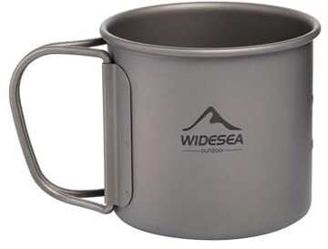 Mug de camping Gobelet ultra-léger à faible encombrement | Mug à Café en Titane pour extérieur pêche pique-nique randonnée pédestre trekking alpinisme