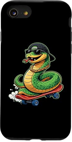 Cool Skateboarding Snake Mascot Graphic Case for iPhone SE (2020) / 7/8