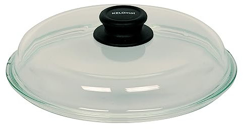 Kelomat, 0688-361, Glasdeckel Montana 22, Kochtopfdeckel, Pfannendeckel, 22 cm Durchmesser, LBH 23,5x7,5x31,5cm, Gewicht 0,761kg