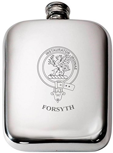 I LUV LTD Forsyth Clan Crest Pewter Hip Flask 6oz