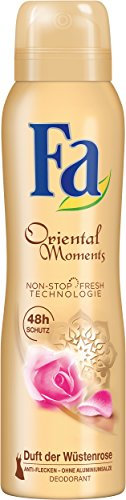 Fa Oriental Moments Deospray, Wüstenrose und Sandelholz, 6er Pack (6 x 150 ml)
