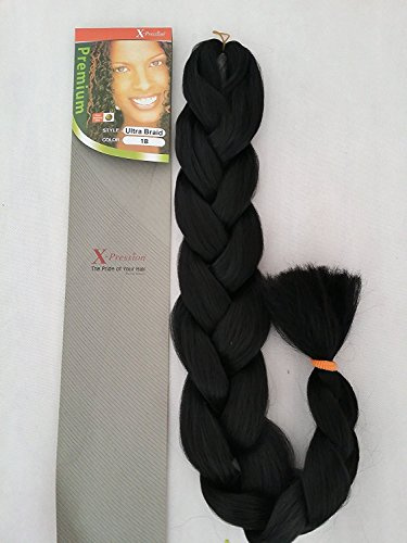 X-pression Premium Original Ultra Braid. Colour 1B