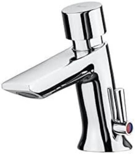 Roca Instant - grifo temporizado de repisa para lavabo con pulsador y limitador de caudal . Griferías hidrosanitarias especiales. Ref A5A3177C00