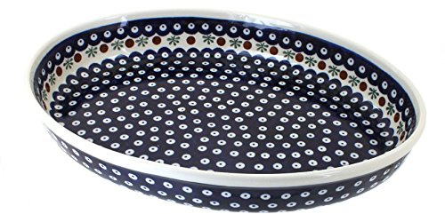 Original Bunzlauer Keramik Auflaufform/Gratinform/Backform oval groß 35,5x27,0x6.5 cm im Dekor 41