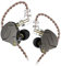 KZ ZSN Pro Auriculares de Metal Híbridos 1BA + 1DD HiFi Para Bajos En el Oído Monitor Con Cancelación de Ruido (Gris, Sin Micrófono)